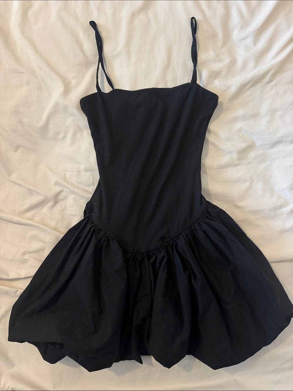 Windsor Black Mini Dress with Spaghetti Straps